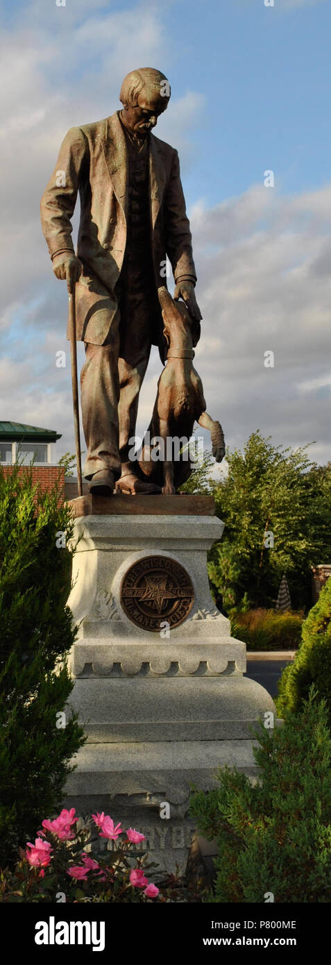 Englisch: Statue von Henry Bergh von John Mahoney (1891) an der Wisconsin humane Gesellschaft in Milwaukee, Wisconsin. 1891 vom 6. Oktober 2010 (Original Upload Datum) 191 Henry Bergh Stockfoto