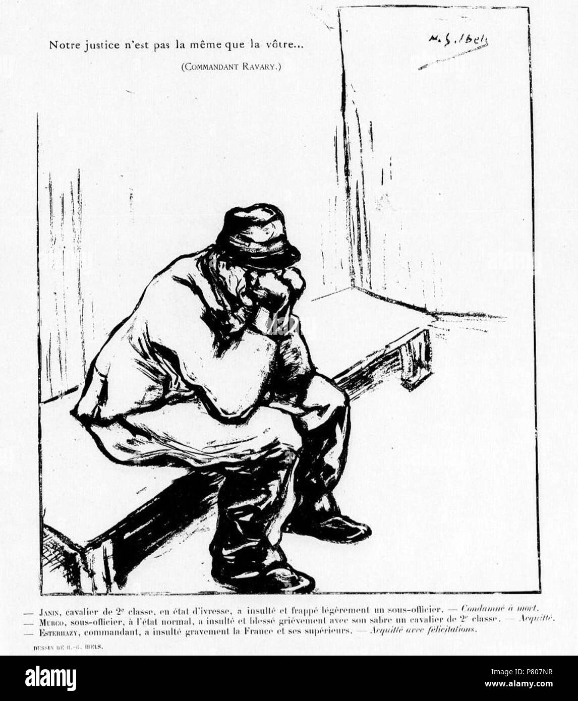 289 Notre justice n'est pas la même que la vôtre - Ibels-Le Sifflet - 1898 Stockfoto