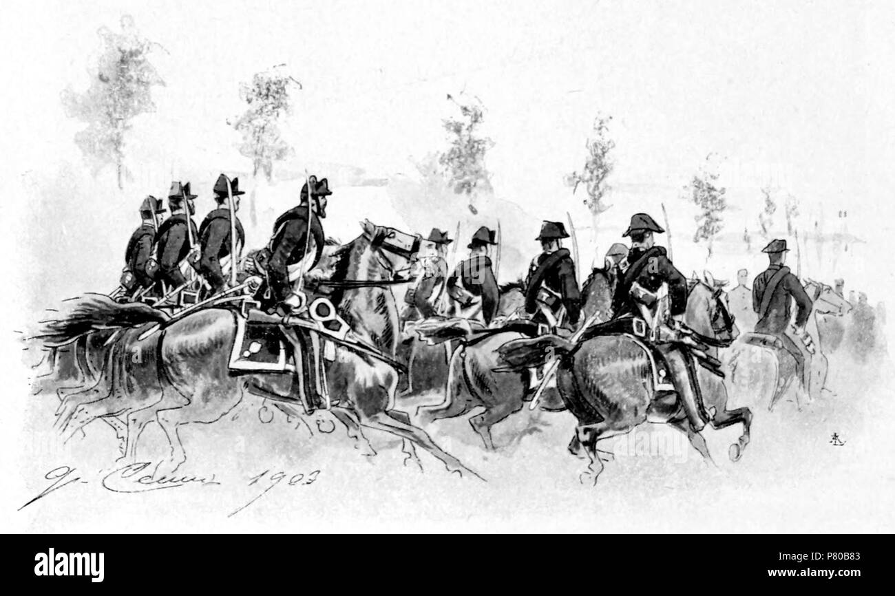 Englisch: Bild aus Buch: Patria Esercito Re, Ulrico Hoepli, Mailand, 1908. Italiano: Immagine dal Libro: Patria Esercito Re, Ulrico Hoepli, Milano, 1908. 1908 302 Patria Esercito Re p060 Stockfoto