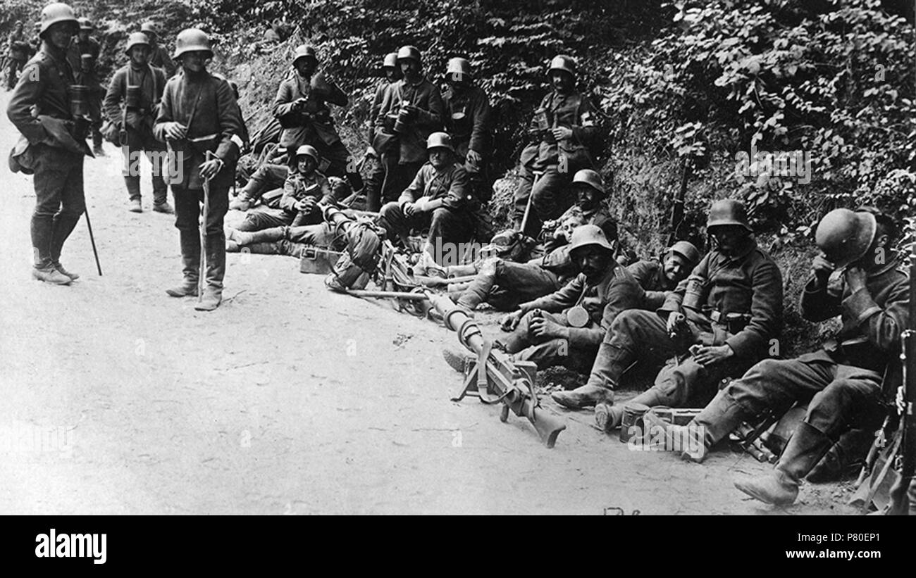 Englisch German assault Truppen mit MG 08/15 (Schlacht von Caporetto