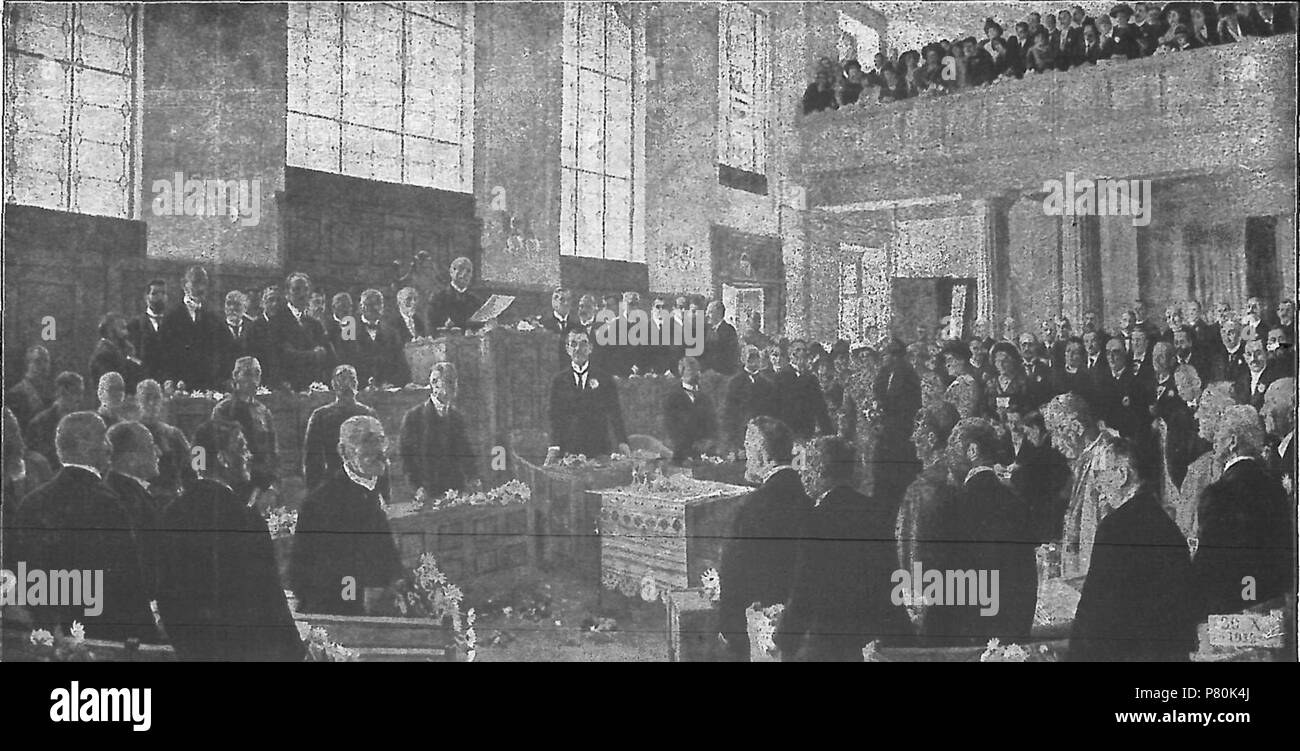 Englisch: eine Zeitung Foto von einem Gemälde der Darstellung Kroatischen parliamentay Treffen, 29. Oktober 1918. 3 Juni 2013, 01:12:49 320 Prelom 1918 Stockfoto