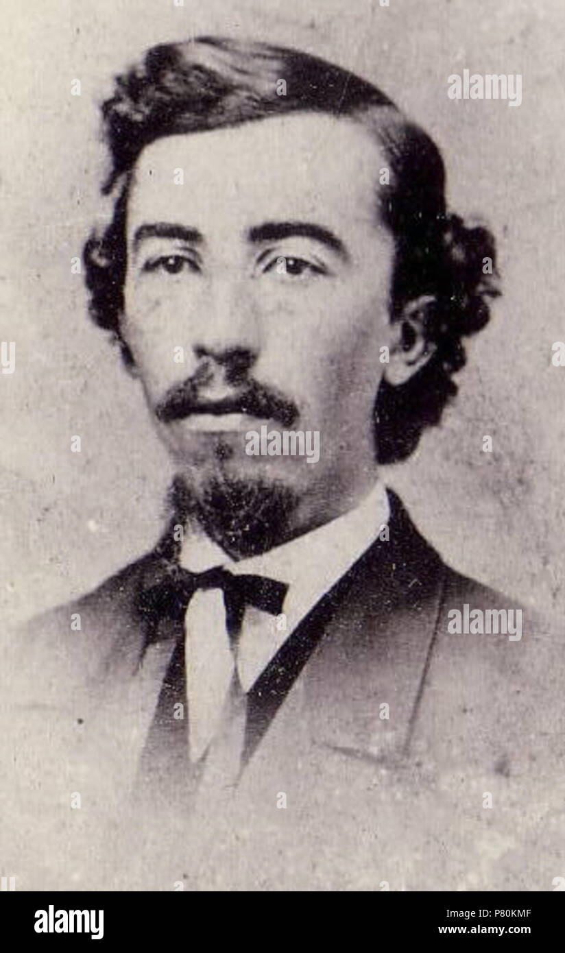 Englisch: James J. Purman (1841 - 1915) gewann die Ehrenmedaille in der Schlacht von Gettysburg am 2. Juli 1863. Dies ist ein Foto, als er noch Student war in Waynesburg College in 1864. 1864 323 James Jackson Purman (1864) Stockfoto