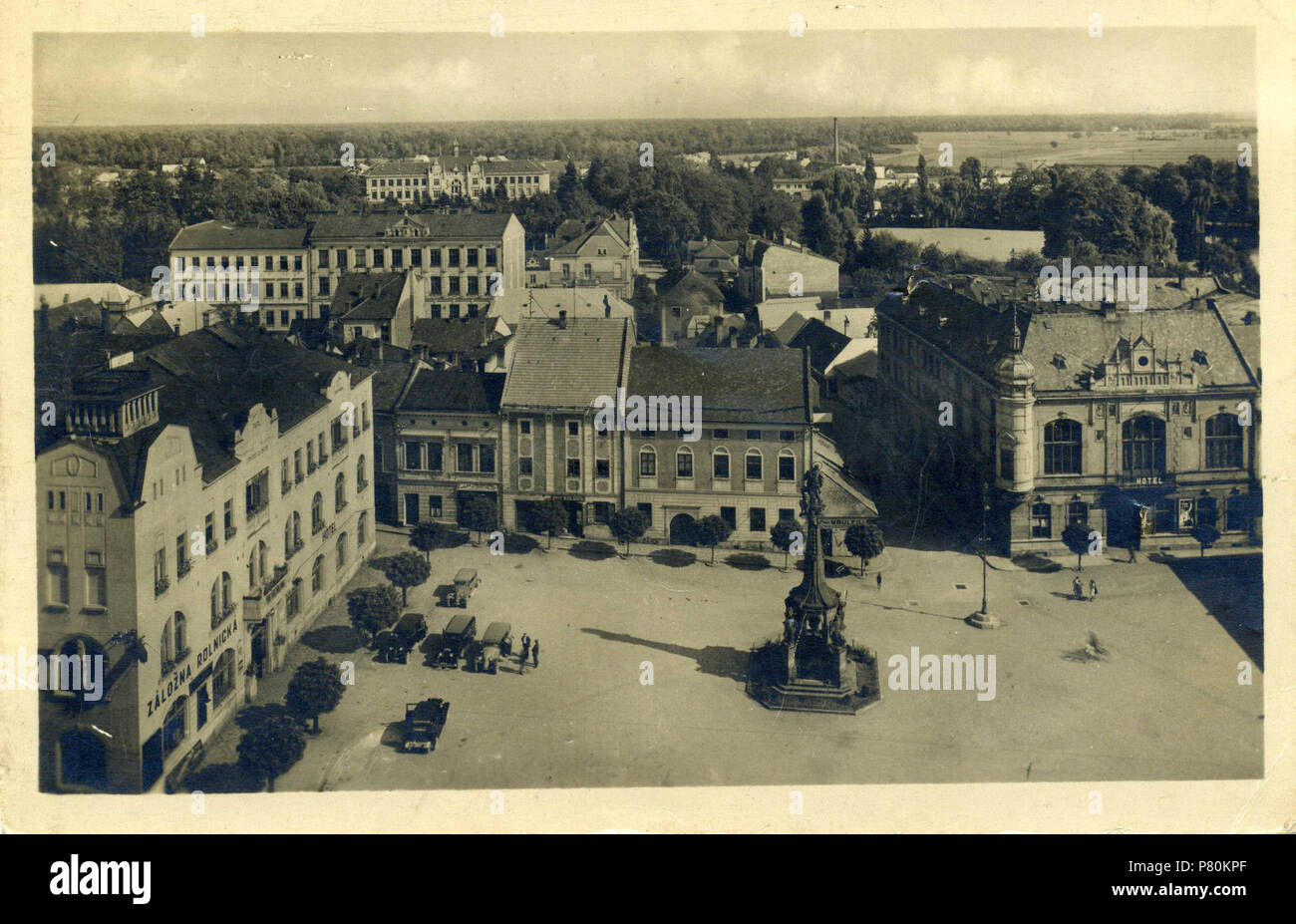 324 Přemysl Otakar Square in Litovel, historische Bild Stockfoto