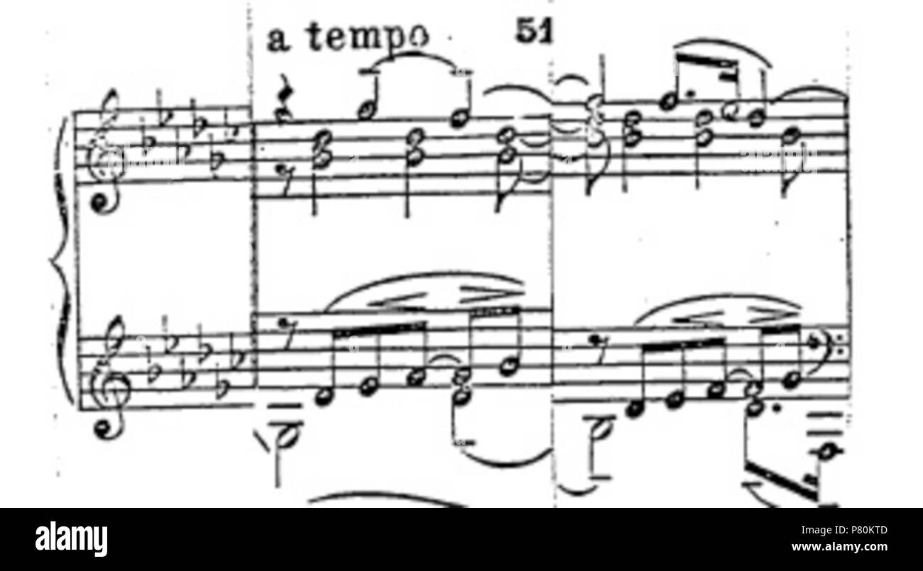 Englisch: Auszug aus der Kerbe, veröffentlicht 1918. 1918 324 Rachmaninow op 23 Nr. 10 m 35-36 Stockfoto