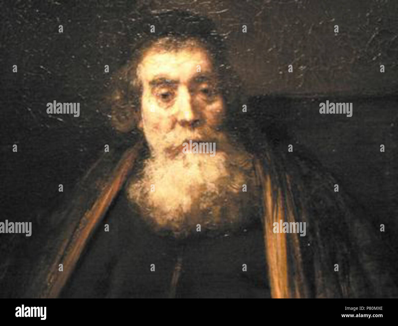 Eština: Rembrandtv portrét zejm Jana Amose Komenského, dnes ve sbírkách Galerie Uffizi. 25. April 2006 (original Upload Datum) 330 Rembrandt-Komensky 1. Stockfoto
