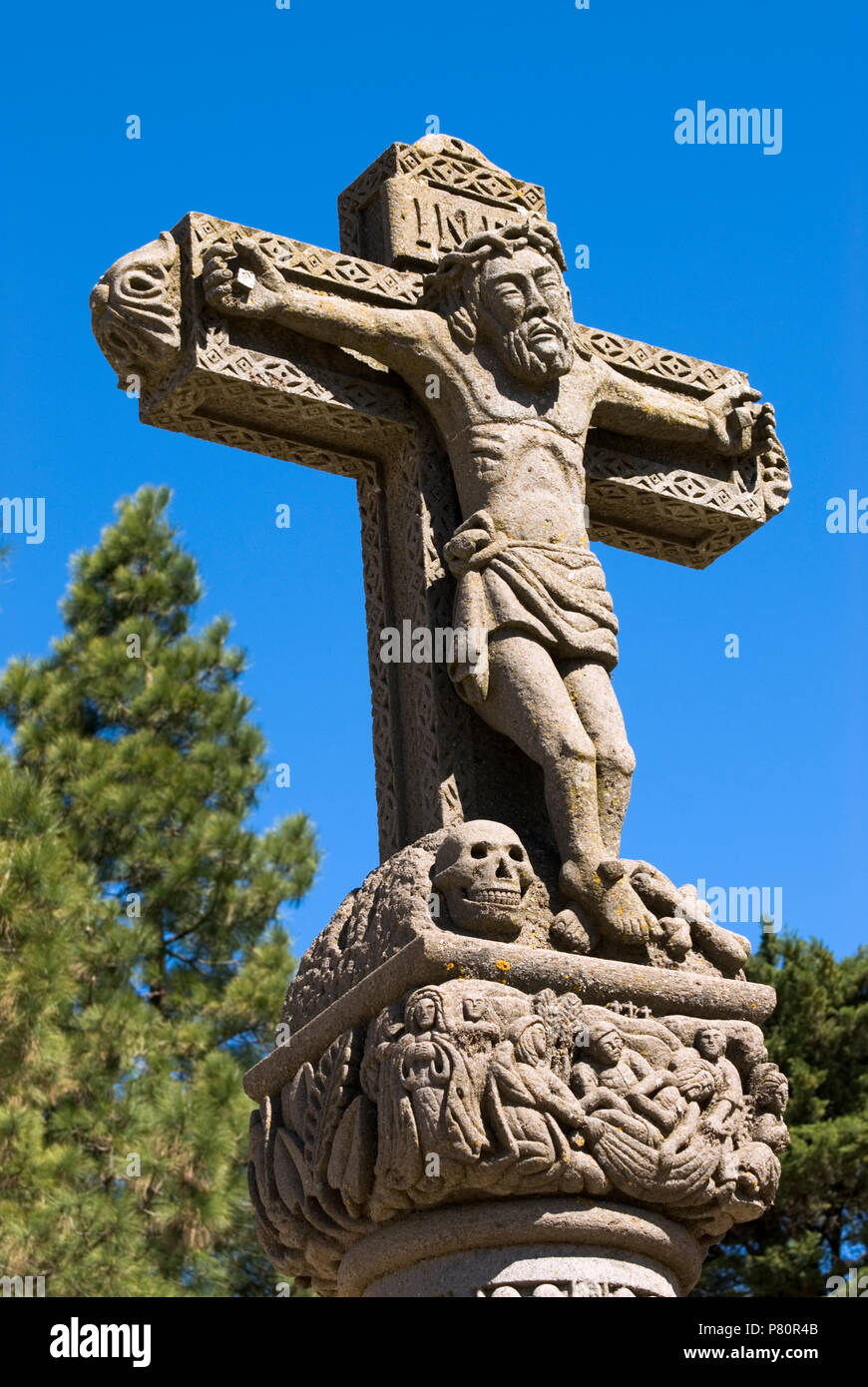 Cruz De Tejeda - steinernes Kreuz Kennzeichnung Zentrum der Insel. Stockfoto