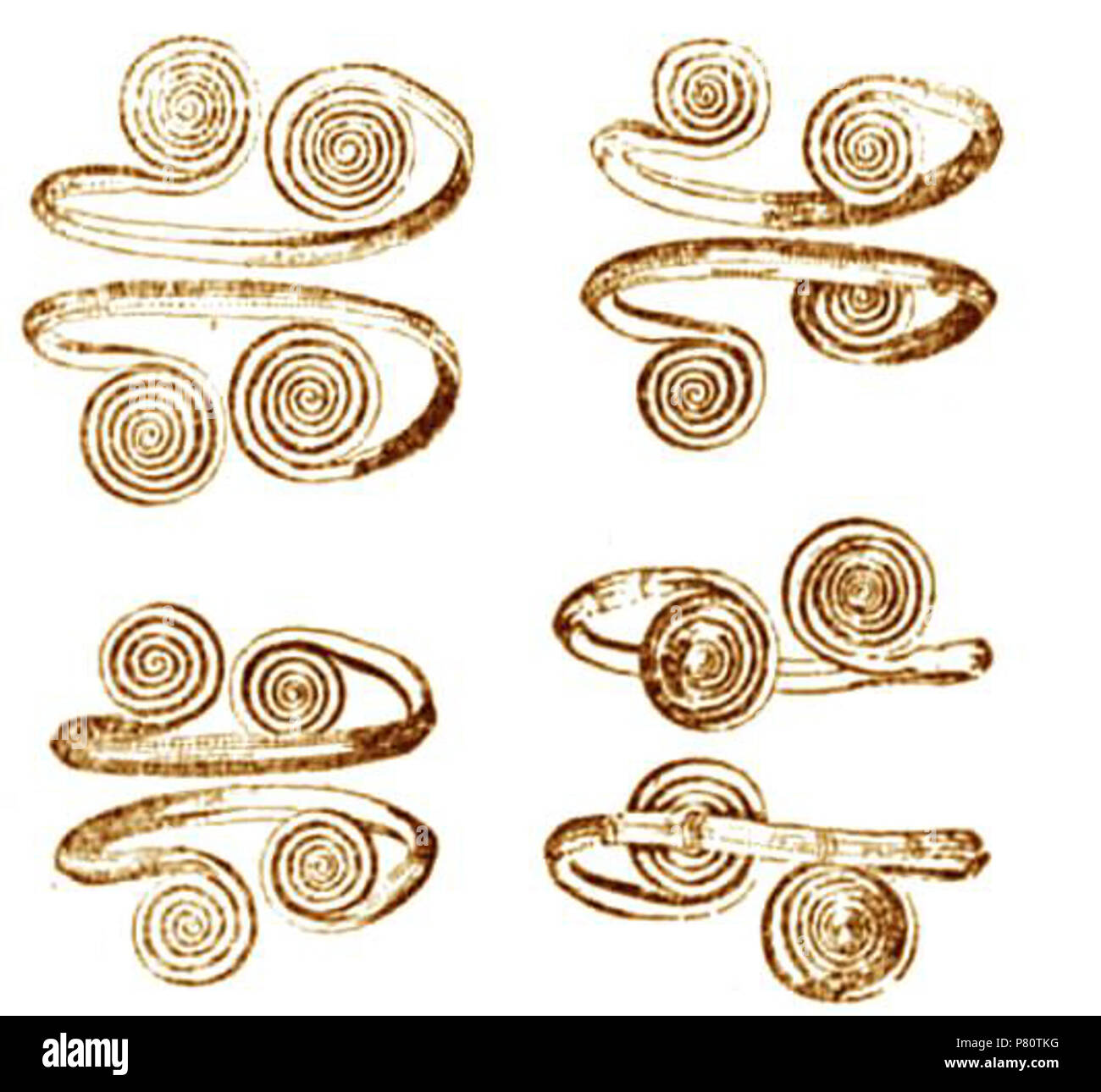 Englisch: Archäologische Funde Firighiaz, am linken Ufer des Unteren Mures Rumänien. 1926 101 Dacian Gold Armband Firighiaz Typ 2 Stockfoto