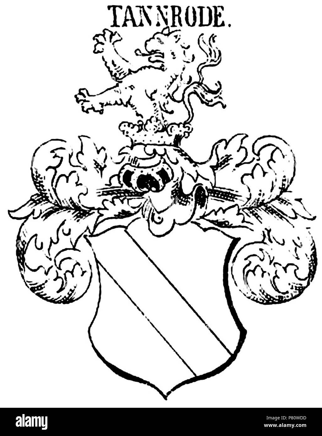 Deutsch: Wappen der Familie von Tannrode. 1605 363 Tannrode Stockfoto