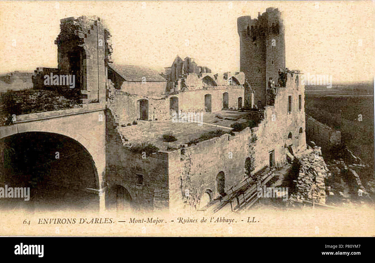 Français: Ancienne Abbaye Saint-Pierre de Montmajour. 5 Oktober 2011 26 Arles Abbaye de Montmajour Stockfoto