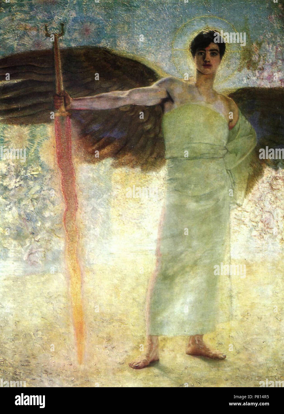. Die Hüterin des Paradieses. Englisch: Symbolistische Malerei. 1889 358 Franz von Stuck 003 Stockfoto
