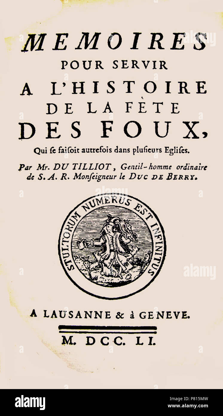 166 Fête des fous 1751 Stockfoto