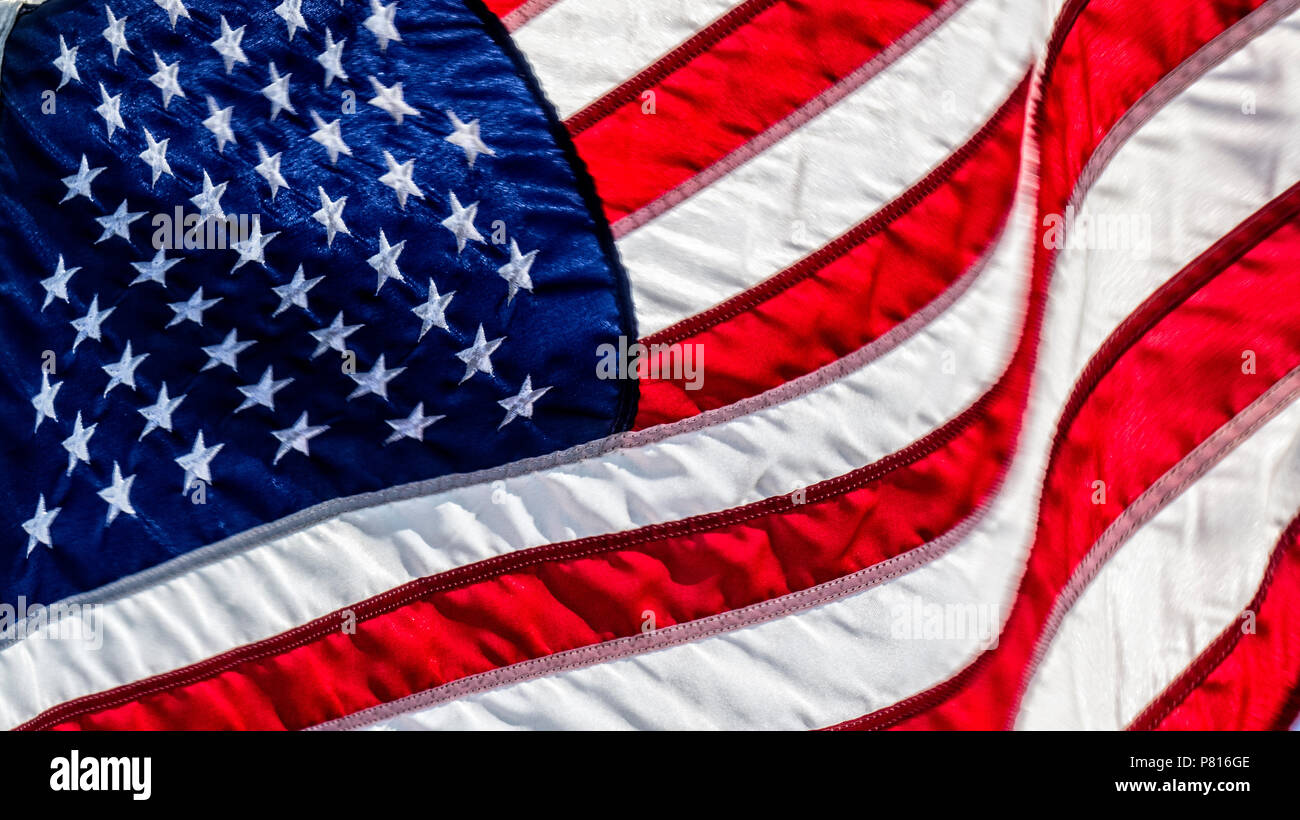 Amerikanische Flagge im wind Stockfoto