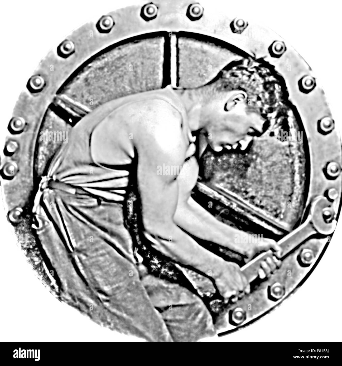 405 in Arbeit Stockfoto