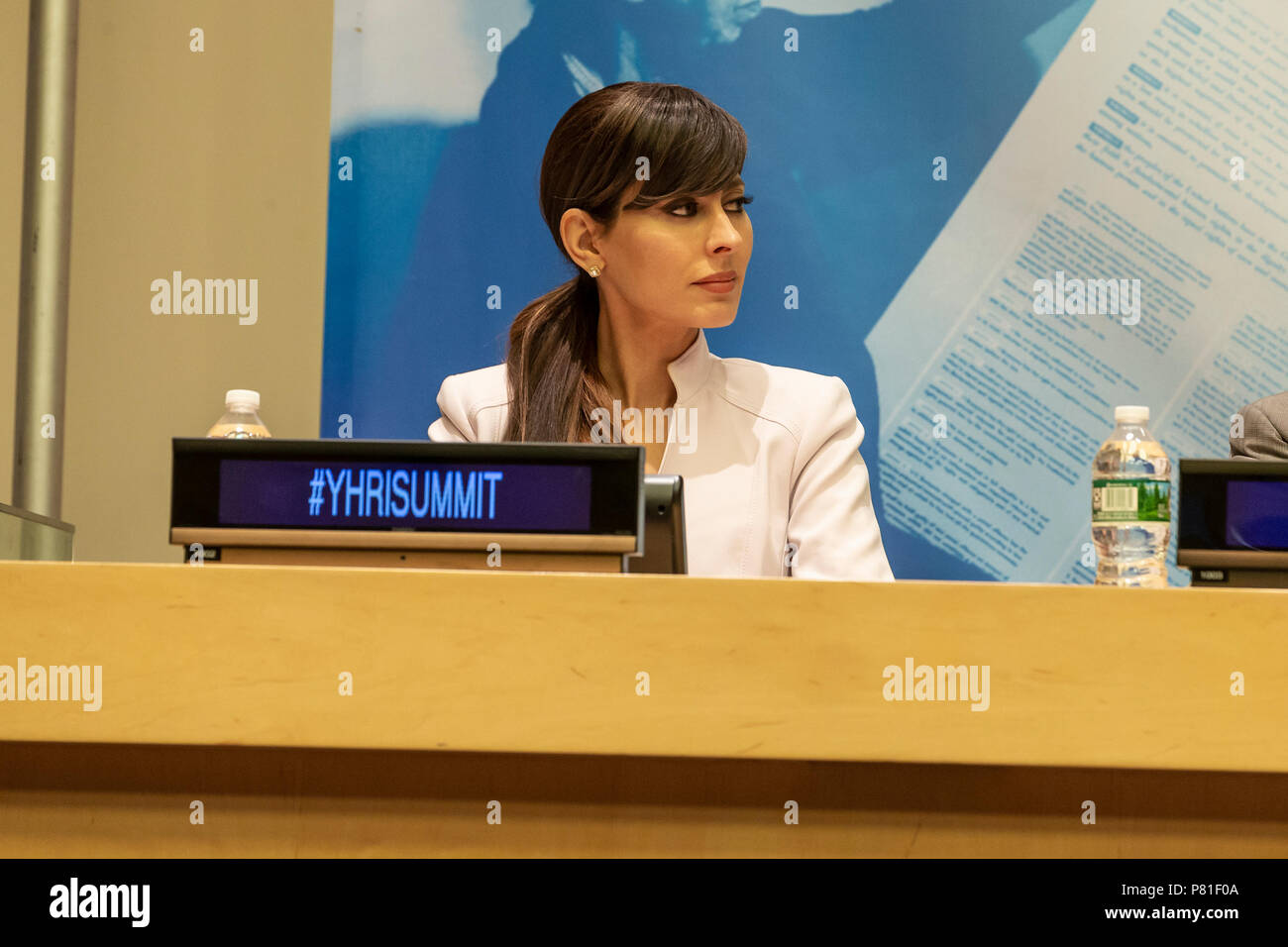 New York, Vereinigte Staaten. 06. Juli 2018. Schauspielerin Marisol Nichols nahmen an der 15. jährliche internationale Menschenrechte Gipfel am UN-Hauptsitz Credit: Lev Radin/Pacific Press/Alamy leben Nachrichten Stockfoto