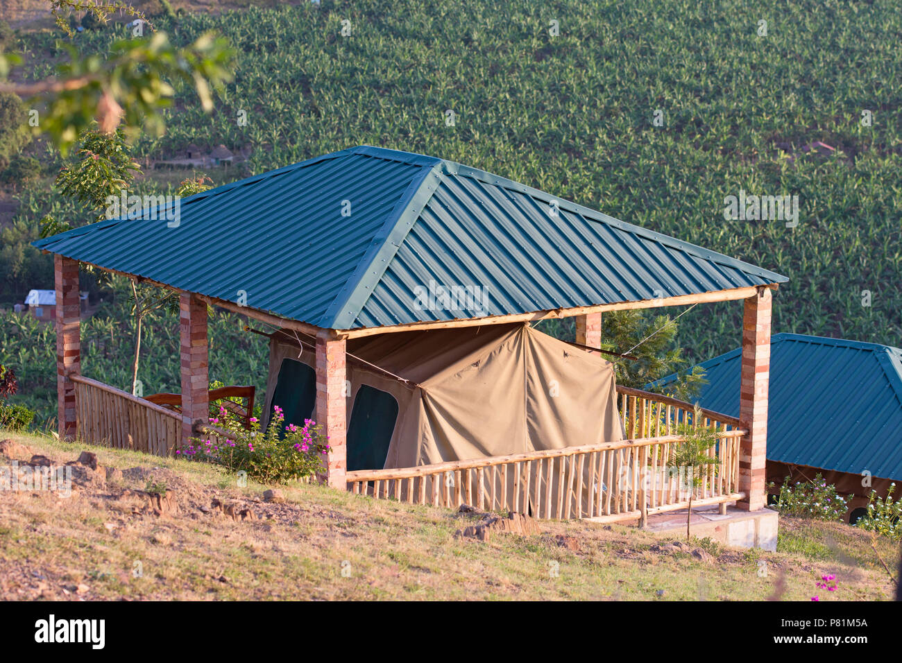 Eagle's Nest, Tented Camp am Lake Mburo, Safari Lodge, Resort, Uganda, Ostafrika Stockfoto
