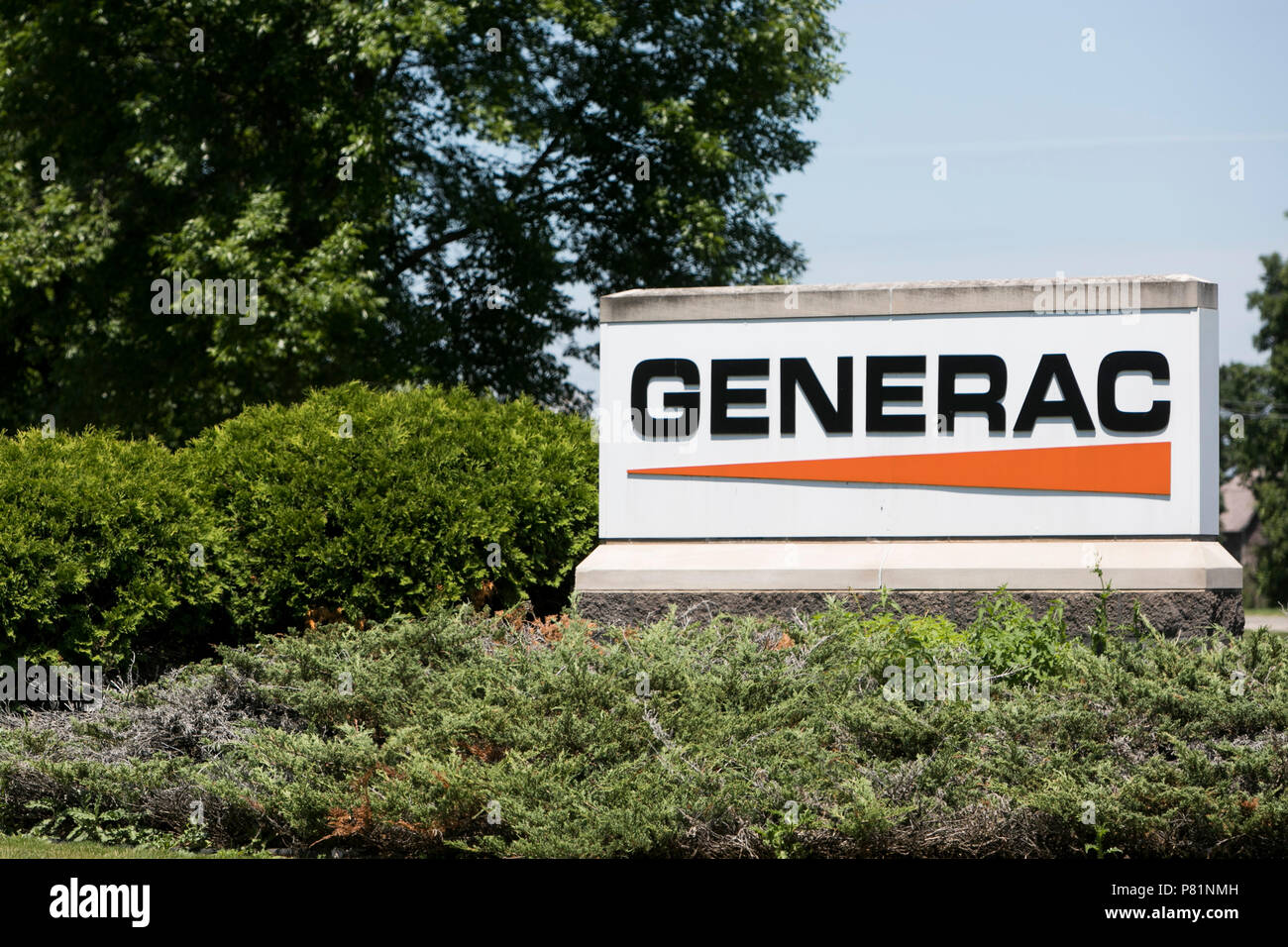 Ein logo Zeichen außerhalb einer Anlage belegt durch Generac Power Systems in Oshkosh, Wisconsin, am 24. Juni 2018. Stockfoto