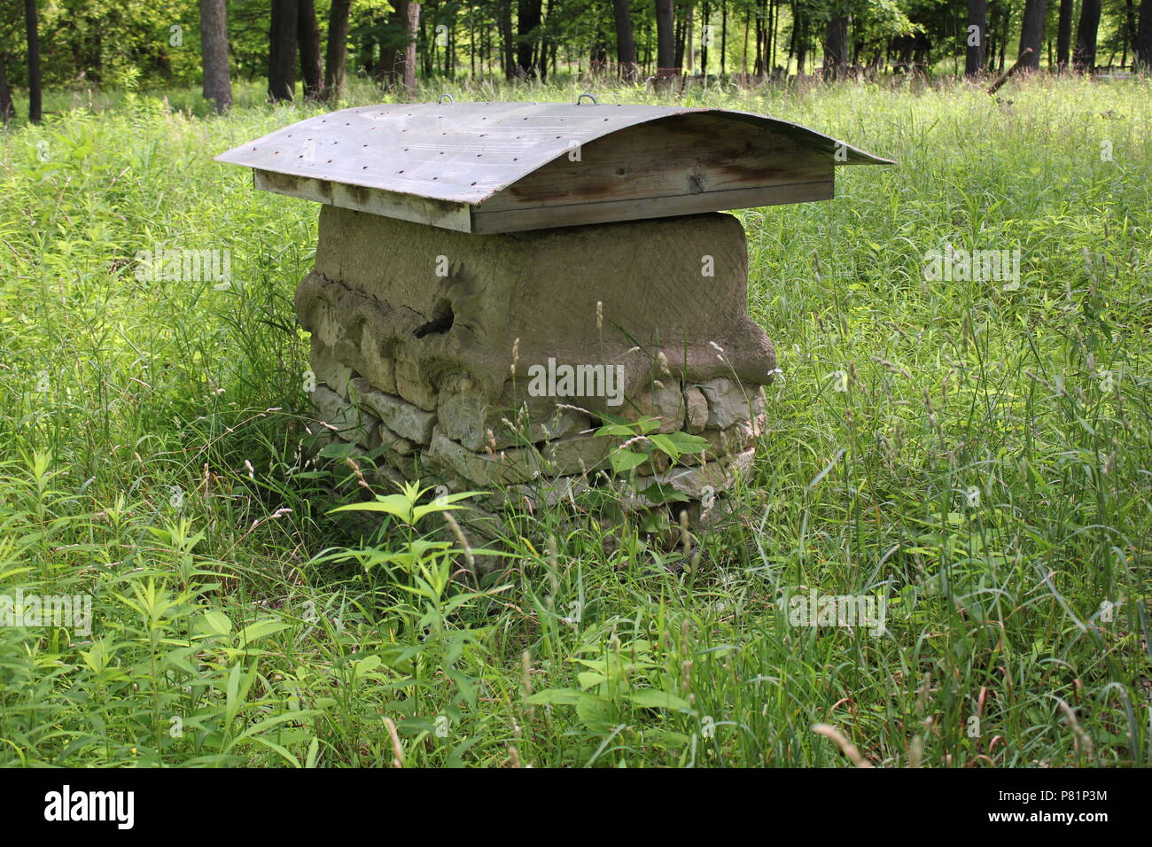 Kenianischer Bienenstock. Stockfoto
