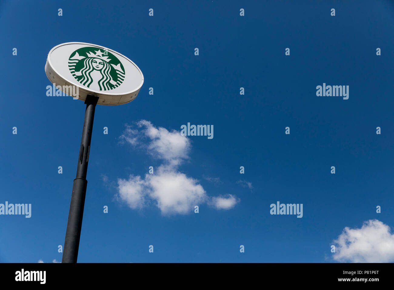 Ein logo Zeichen außerhalb von einem Starbucks-café in Beloit, Wisconsin, am 23. Juni 2018. Stockfoto