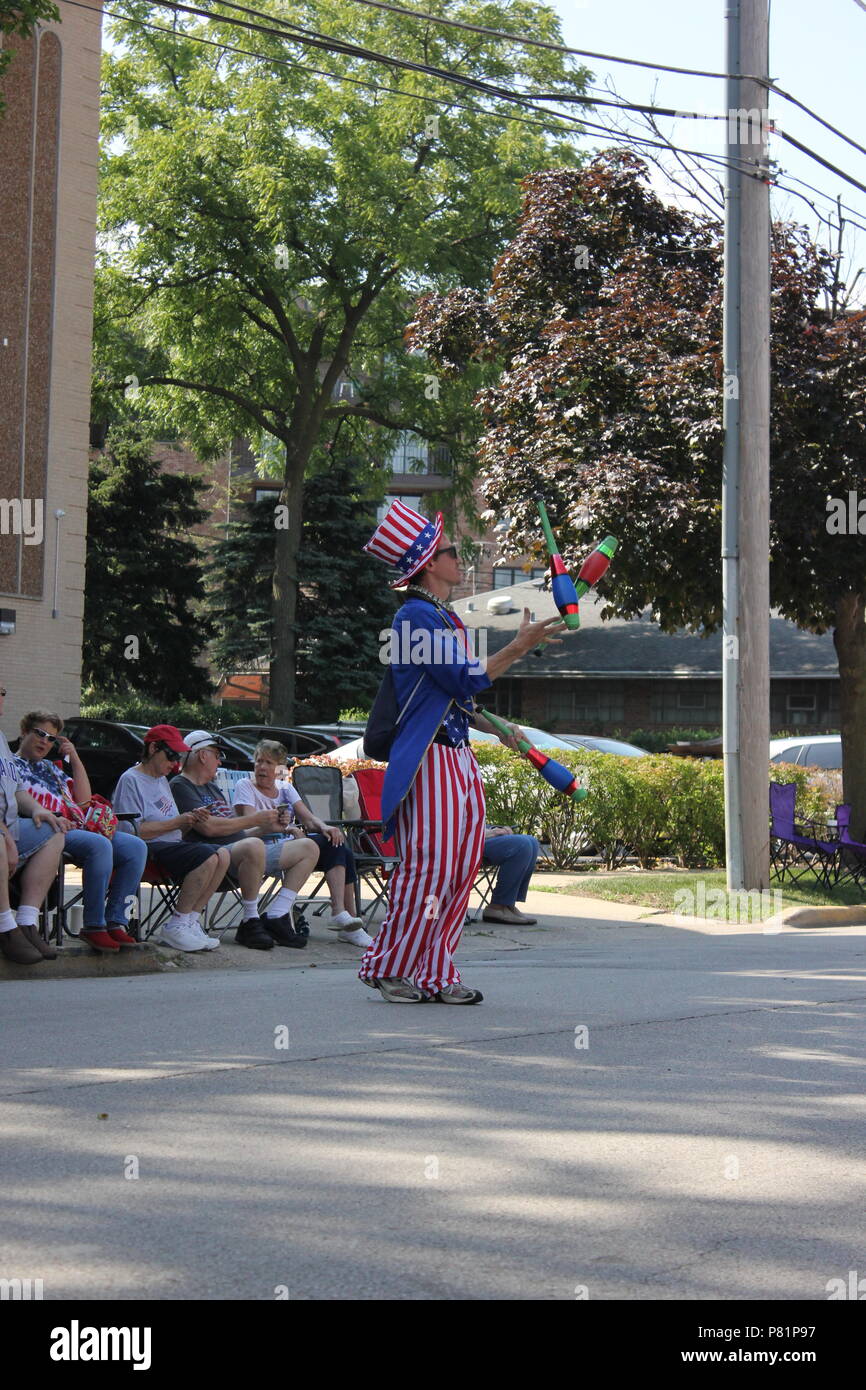 Fourth of july parade uncle sam usa Fotos und Bildmaterial in hoher