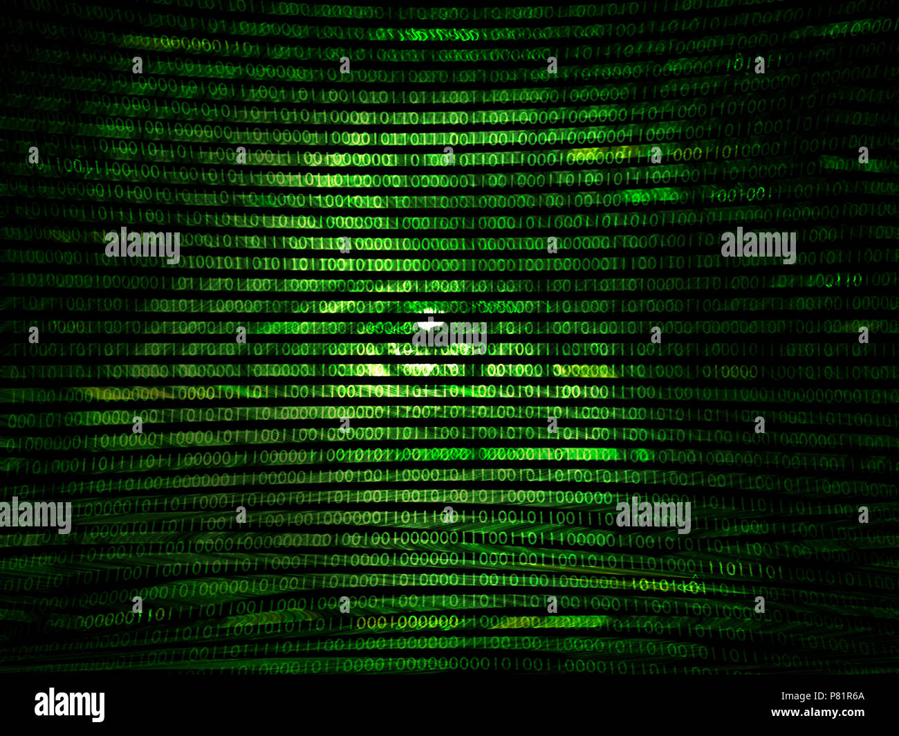 Anfällige code Hacking Stockfoto