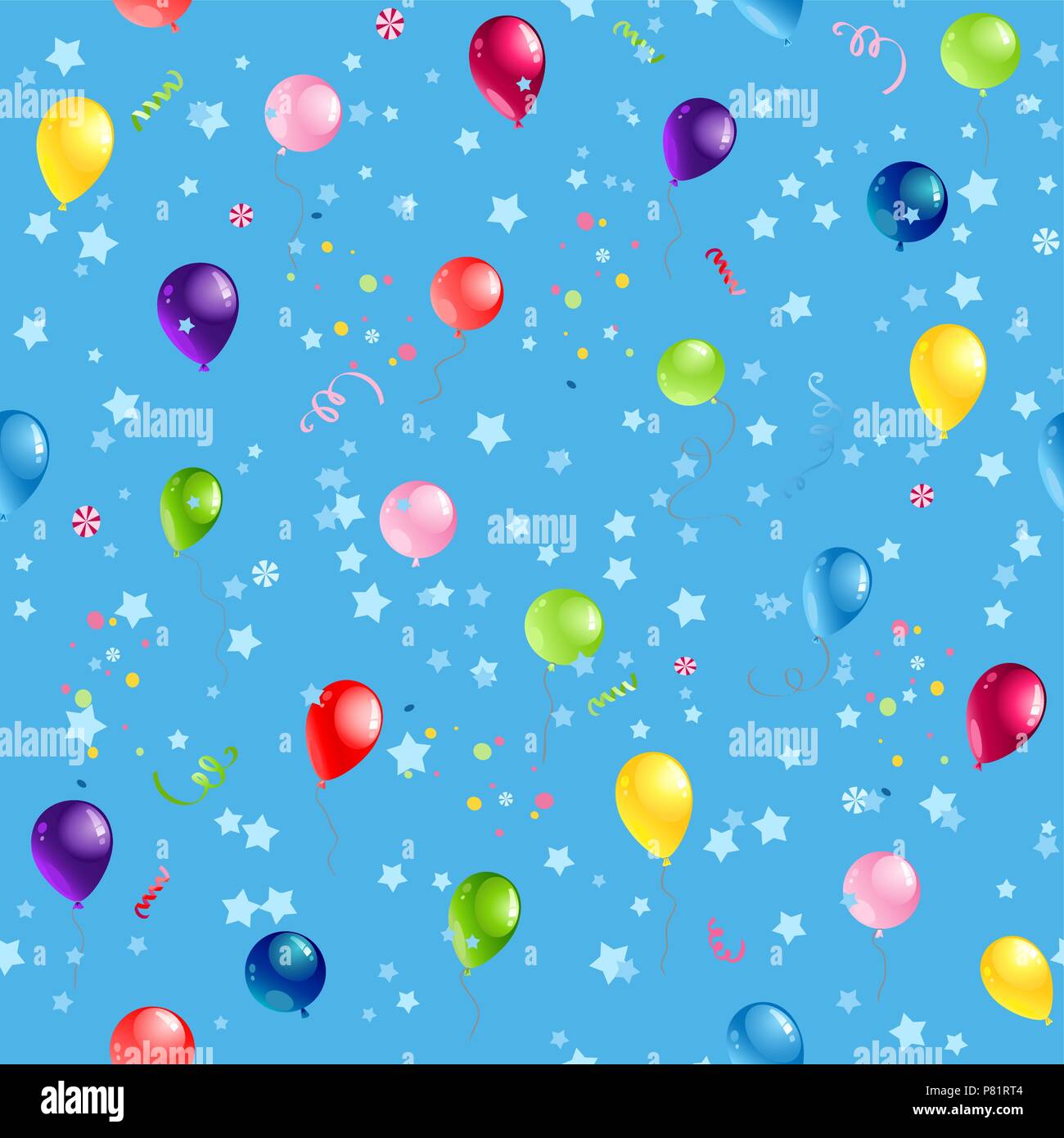 Blau Muster Ballons Stock Vektor
