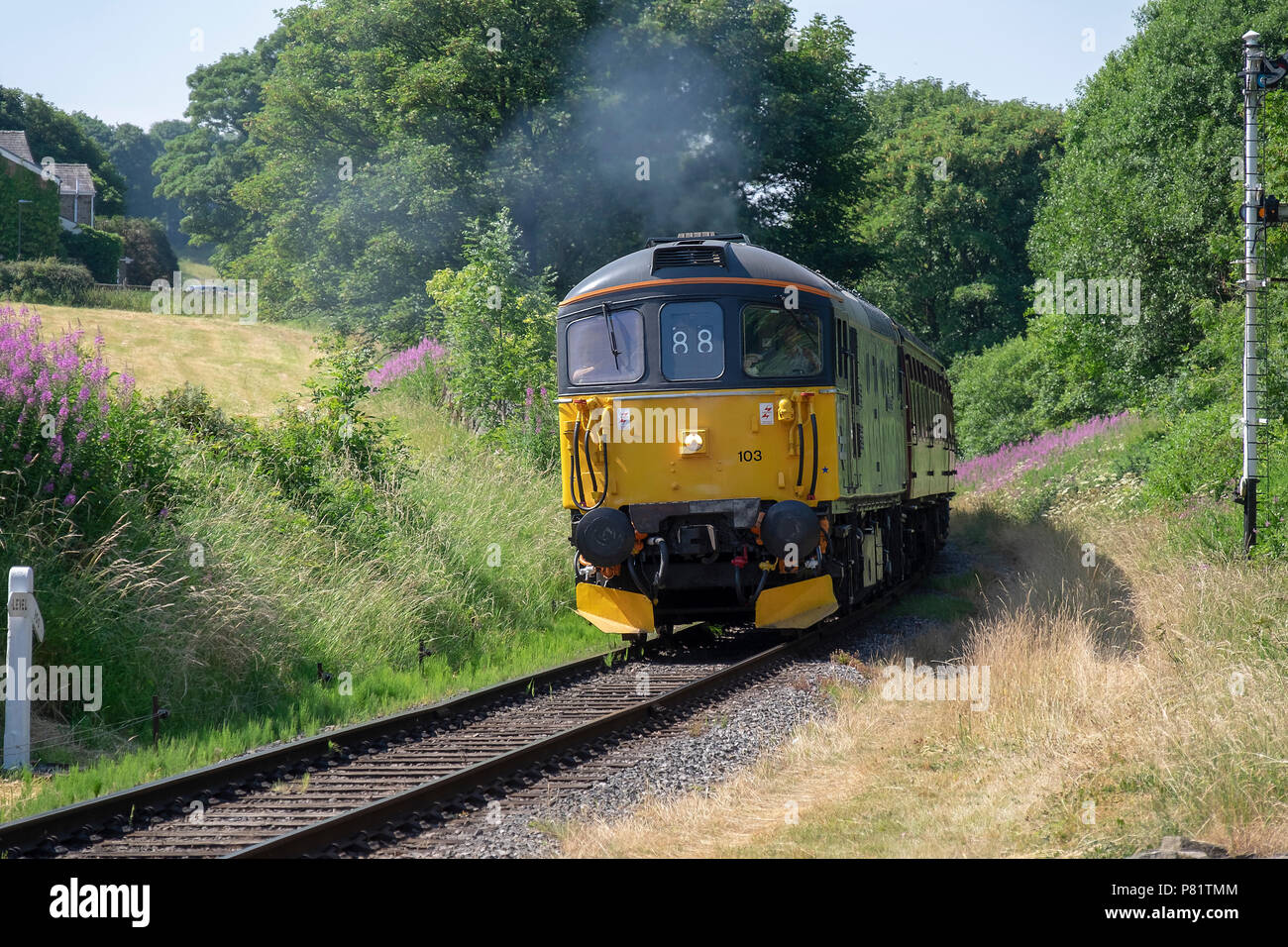 Klasse 33 Schwertfisch auf der East Lancashire Eisenbahn Stockfoto