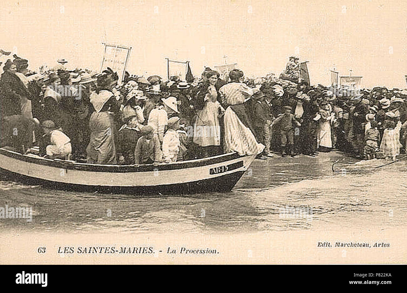 238 La Prozession des Saintes-Maries au Début du XXe s Stockfoto