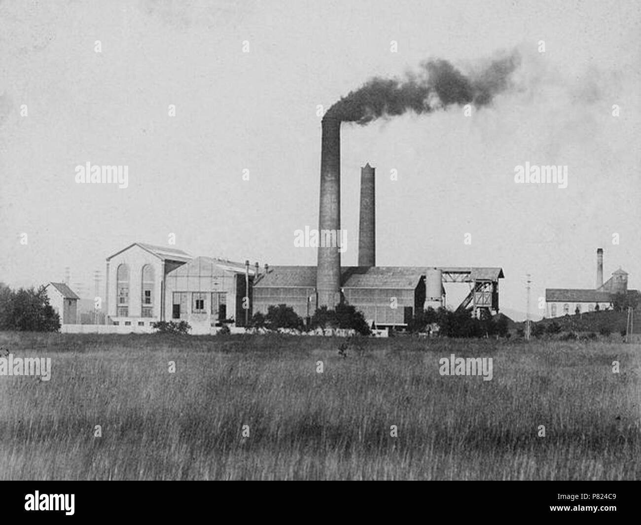 Français: La Centrale thermique de Ronchamp en fonctionnement. Zwischen 1918 und 1924 63 Centrale Ronchamp XXe, 09. Stockfoto