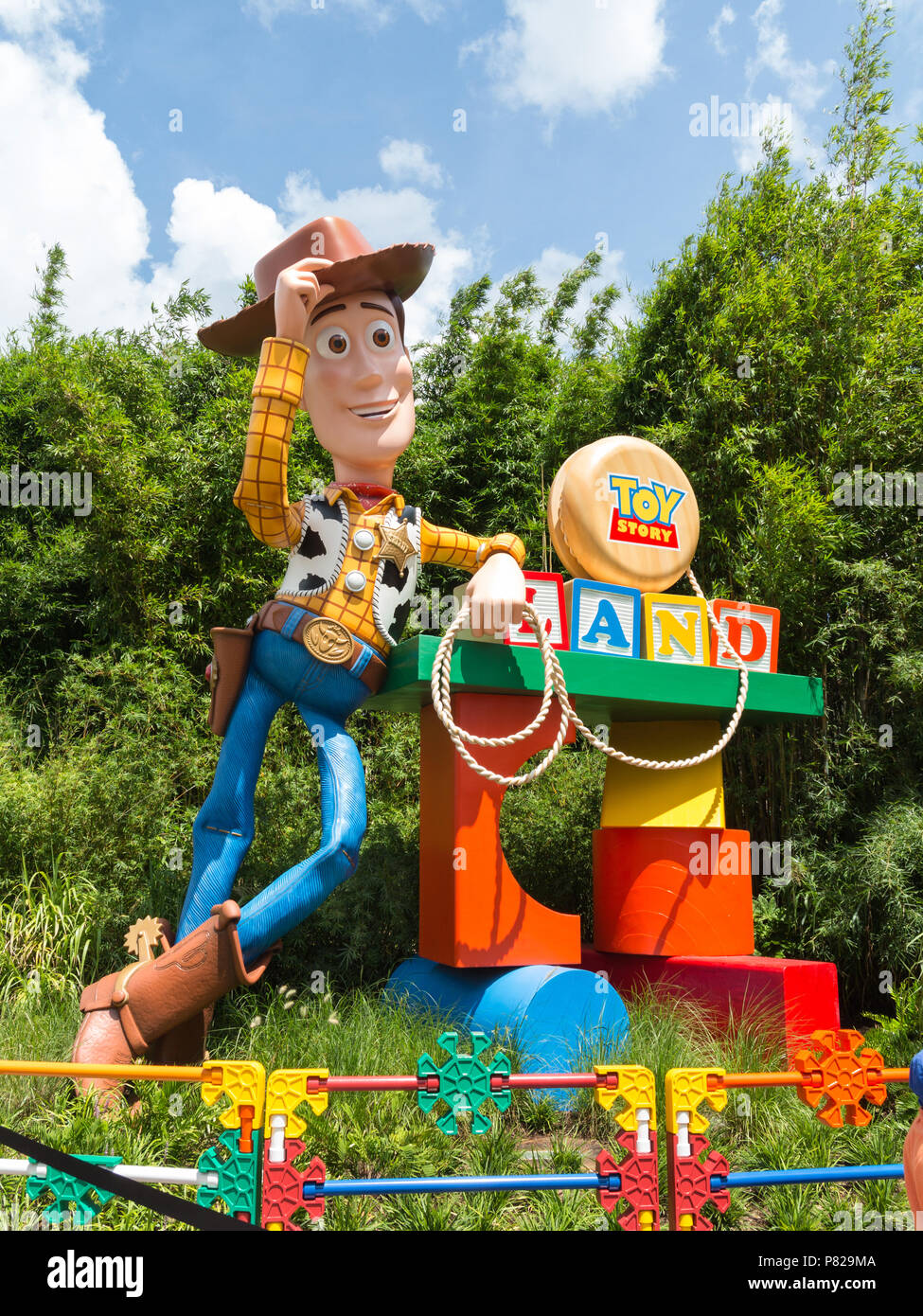 ORLANDO, Florida - 1. Juli 2018 - Toy Story Land in Hollywood Studios, Walt Disney World, Eröffnung am 30. Juni 2018 Stockfoto