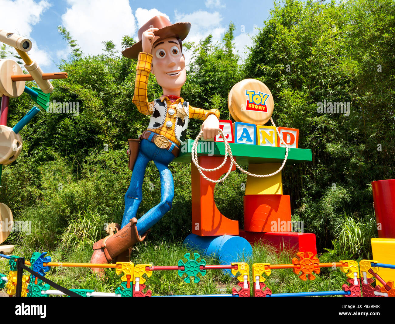 ORLANDO, Florida - 1. Juli 2018 - Toy Story Land in Hollywood Studios, Walt Disney World, Eröffnung am 30. Juni 2018 Stockfoto