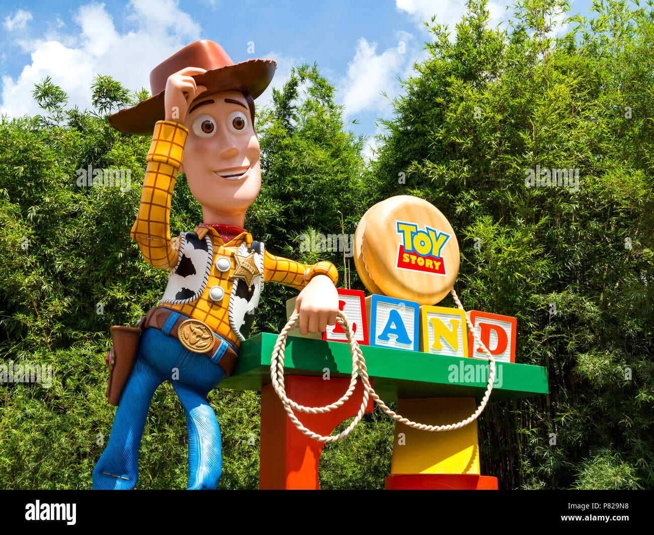 ORLANDO, Florida - 1. Juli 2018 - Toy Story Land in Hollywood Studios, Walt Disney World, Eröffnung am 30. Juni 2018 Stockfoto