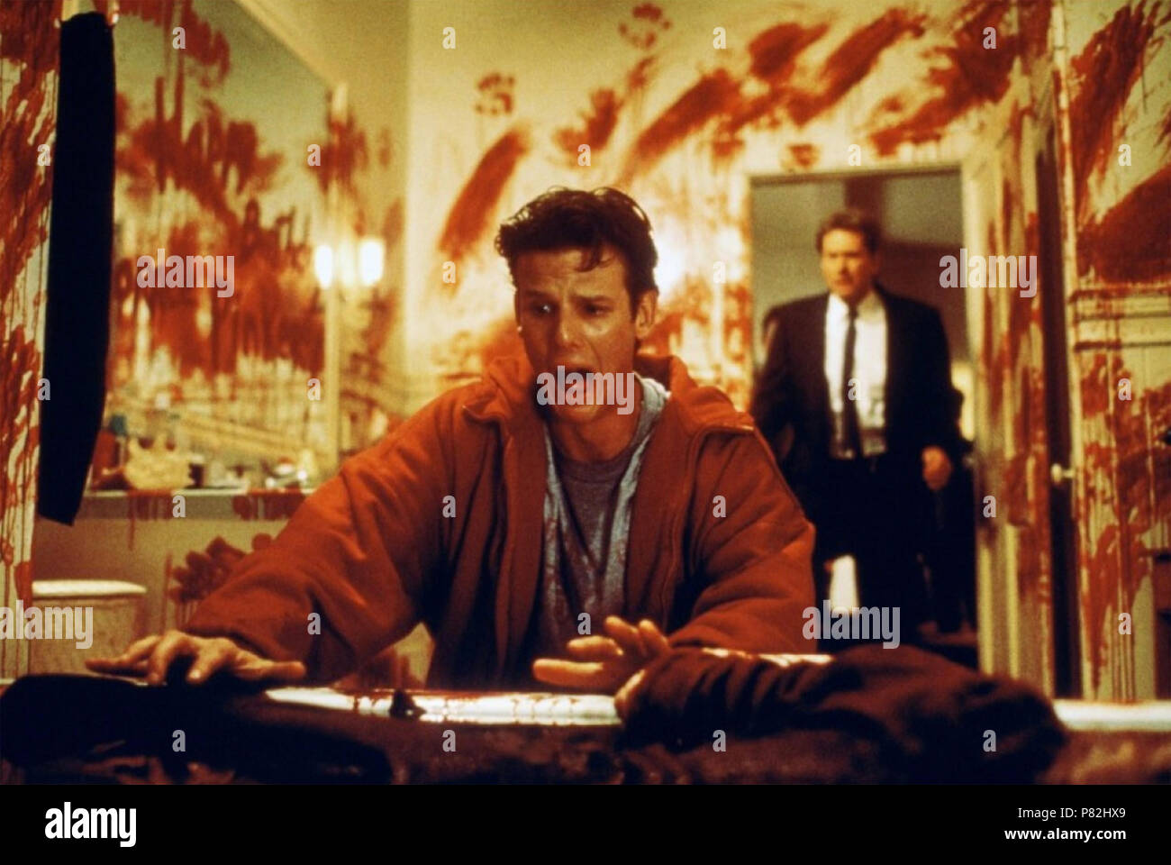 SHOCKER 1989 Lebendig Filme Produktion mit Peter Berg links und Michael Murphy Stockfoto