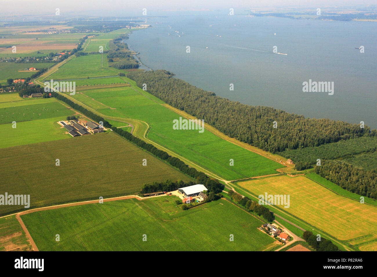 Luftaufnahme auf der Biesbosch, de Biesbosch vanuit de Lucht Stockfoto