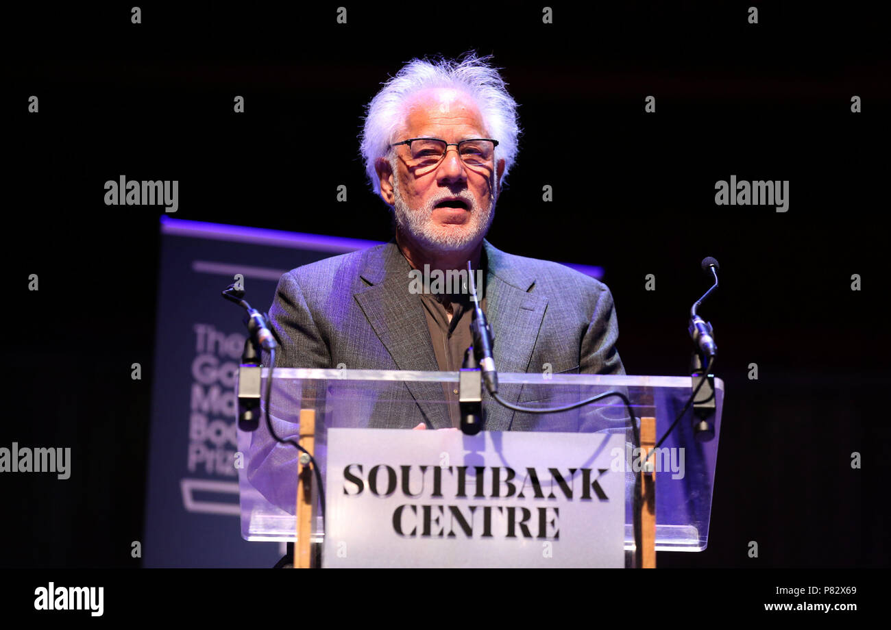 Canadian-Sri Lanka Autor Michael Ondaatje spricht nach genannt werden den Gewinner des Goldenen Man Booker für seinen Roman "Der englische Patient" in der Royal Festival Hall, Southbank Centre in London. PRESS ASSOCIATION. Bild Datum: Sonntag, Juli 8, 2018. Photo Credit: Isabel Infantes/PA-Kabel Stockfoto