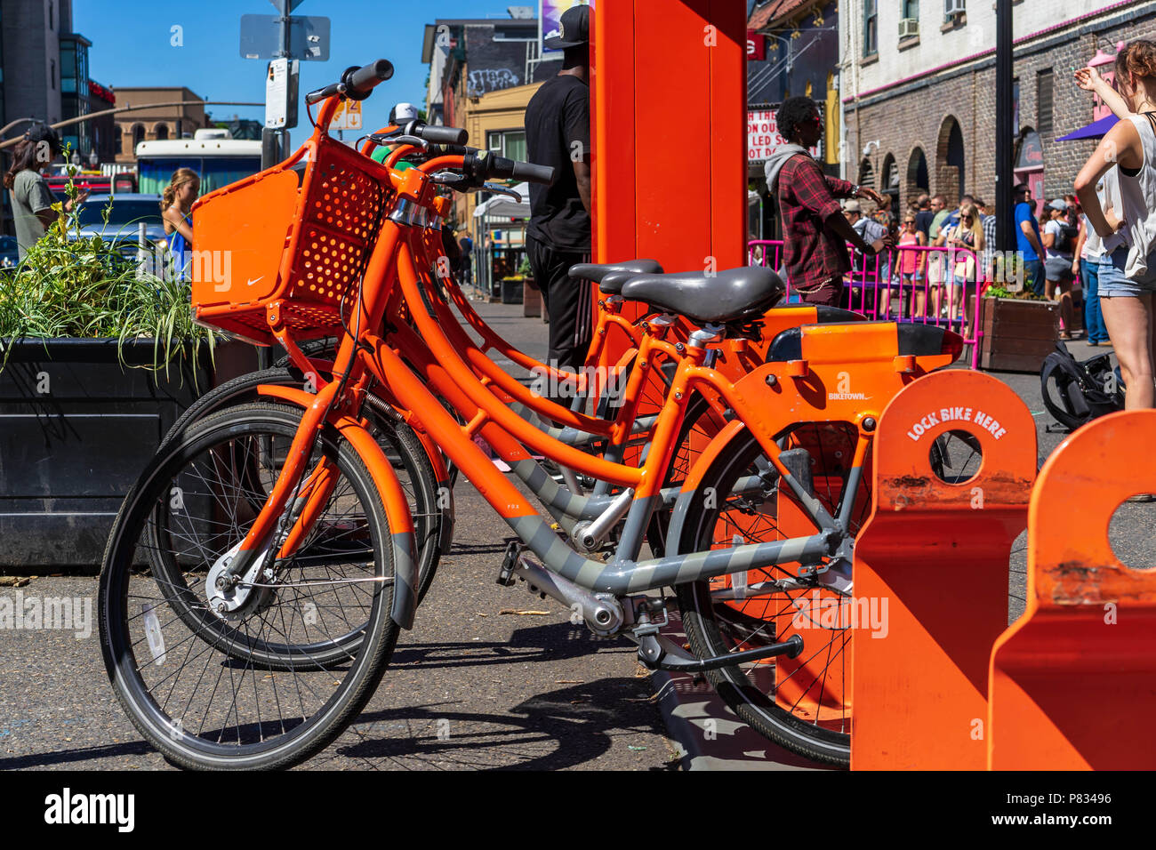 Portlands Bike. das Programm Stockfoto