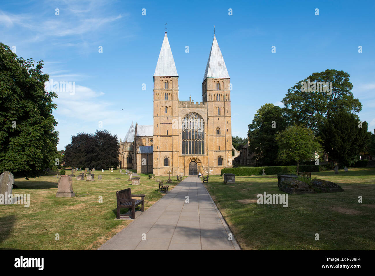 Sommer in Southwell Minster in Nottinghamshire, England Großbritannien Stockfoto