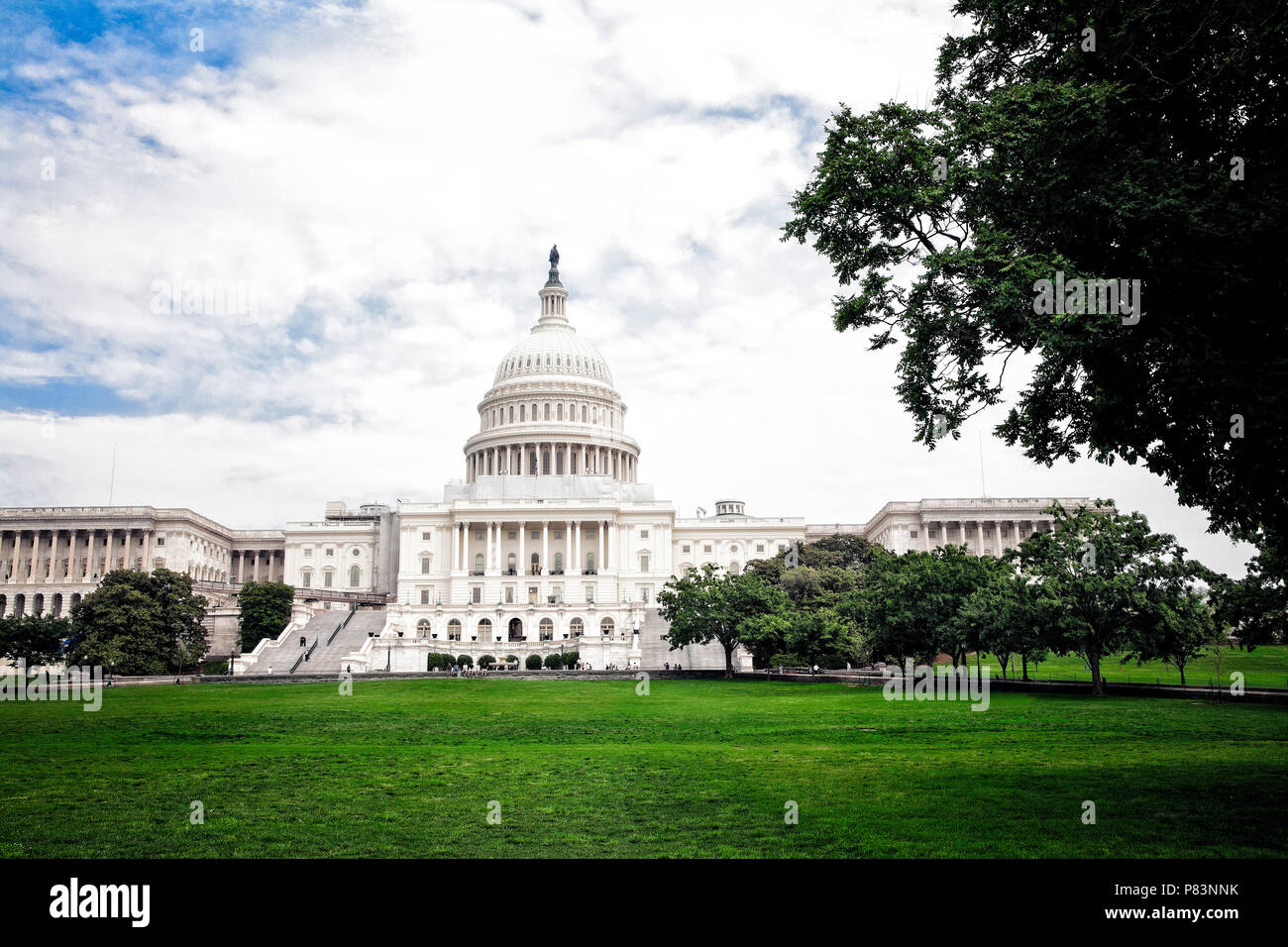 Das Capitol Gebäude auf der National Mall in Washington, DC. Stockfoto