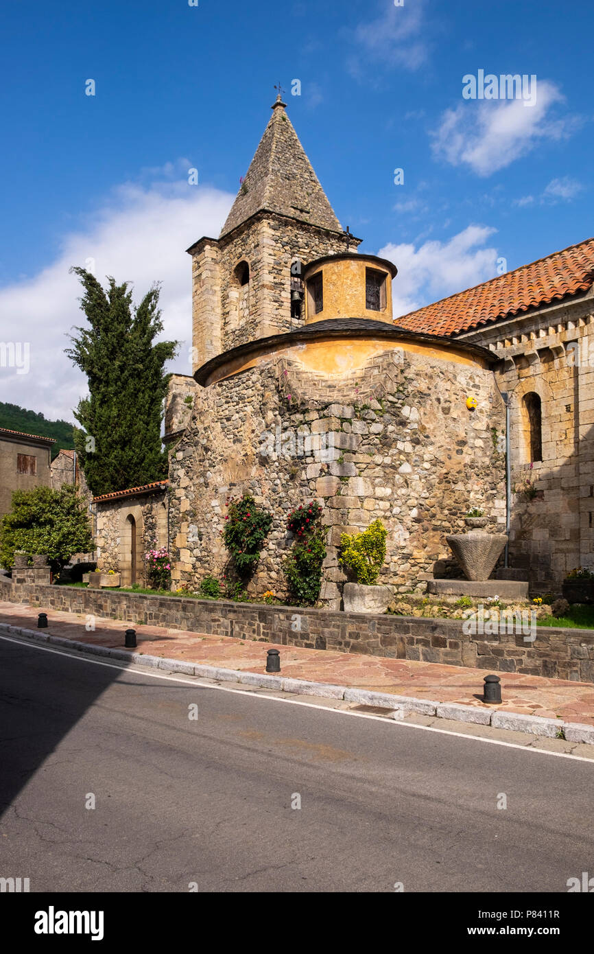 Die Iglesia de Sant Esteve, Saint Stephens Kirche in Llanars, Katalonien, Spanien Stockfoto