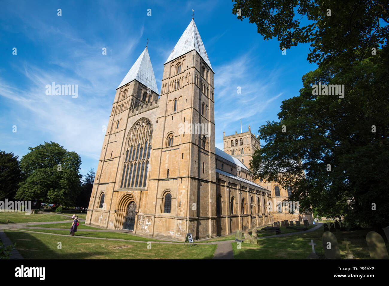 Sommer in Southwell Minster in Nottinghamshire, England Großbritannien Stockfoto