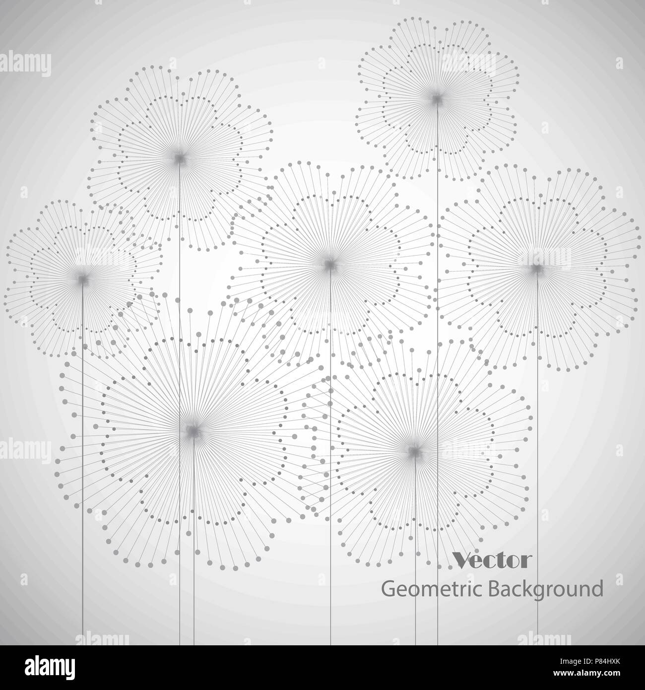 Geometrische Muster mit Linien und Punkten. Stock Vektor