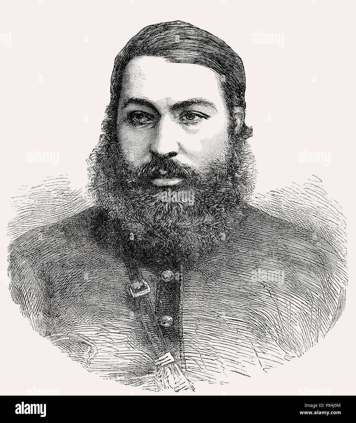 Abdur Rahman Khan, 1844 - 1901, Emir von Afghanistan von 1880 bis 1901, die von den Britischen Schlachten auf Land und Meer, von James Grant Stockfoto