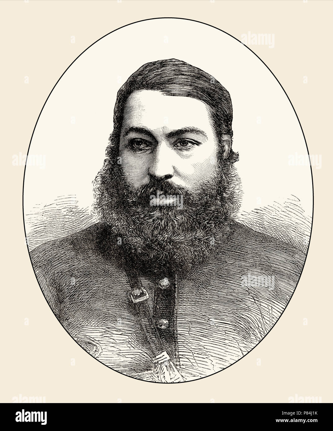 Abdur Rahman Khan, 1844 - 1901, Emir von Afghanistan von 1880 bis 1901, die von den Britischen Schlachten auf Land und Meer, von James Grant Stockfoto