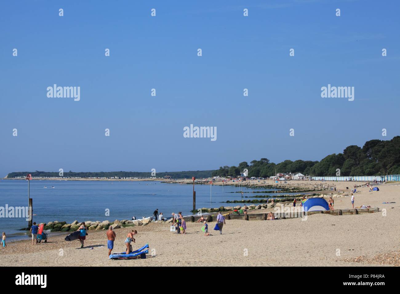 Avon Strand Mudeford, Christchurch, Dorset Stockfoto