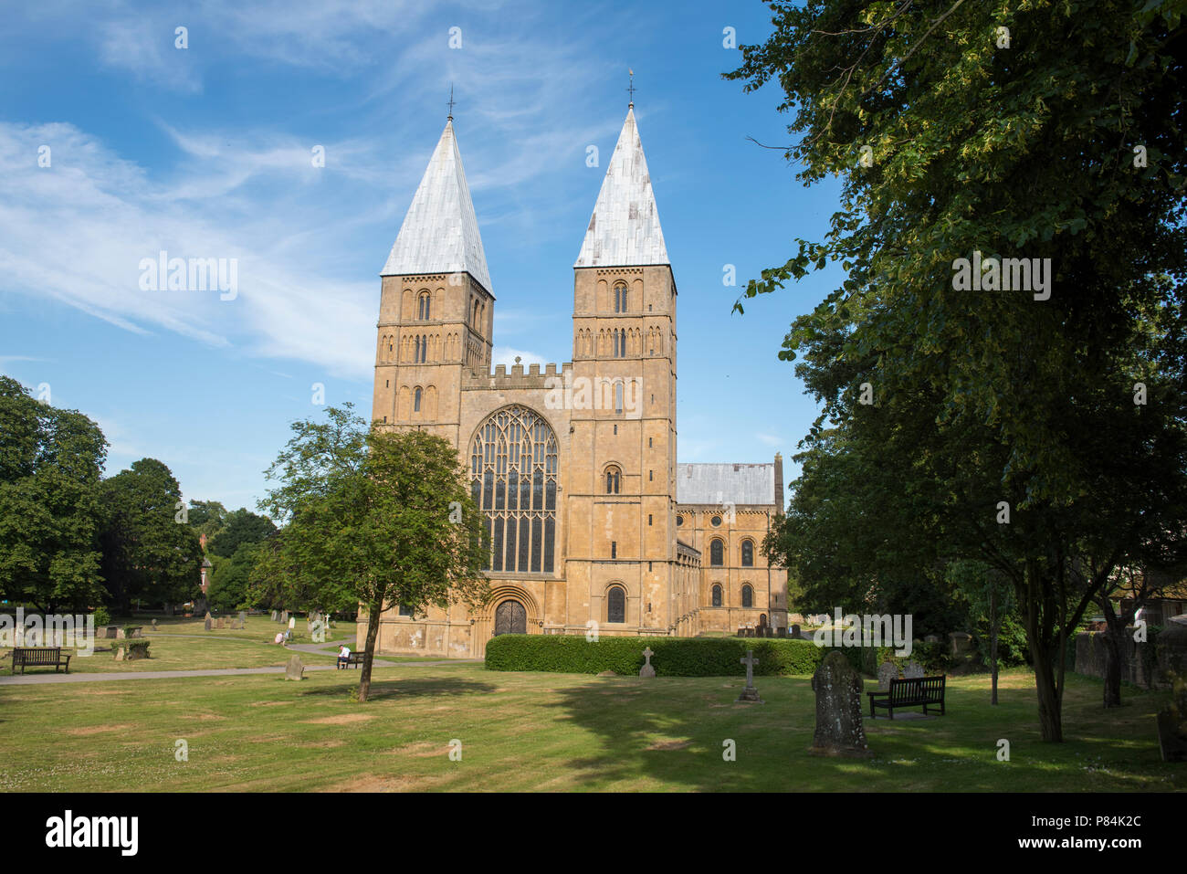 Sommer in Southwell Minster in Nottinghamshire, England Großbritannien Stockfoto