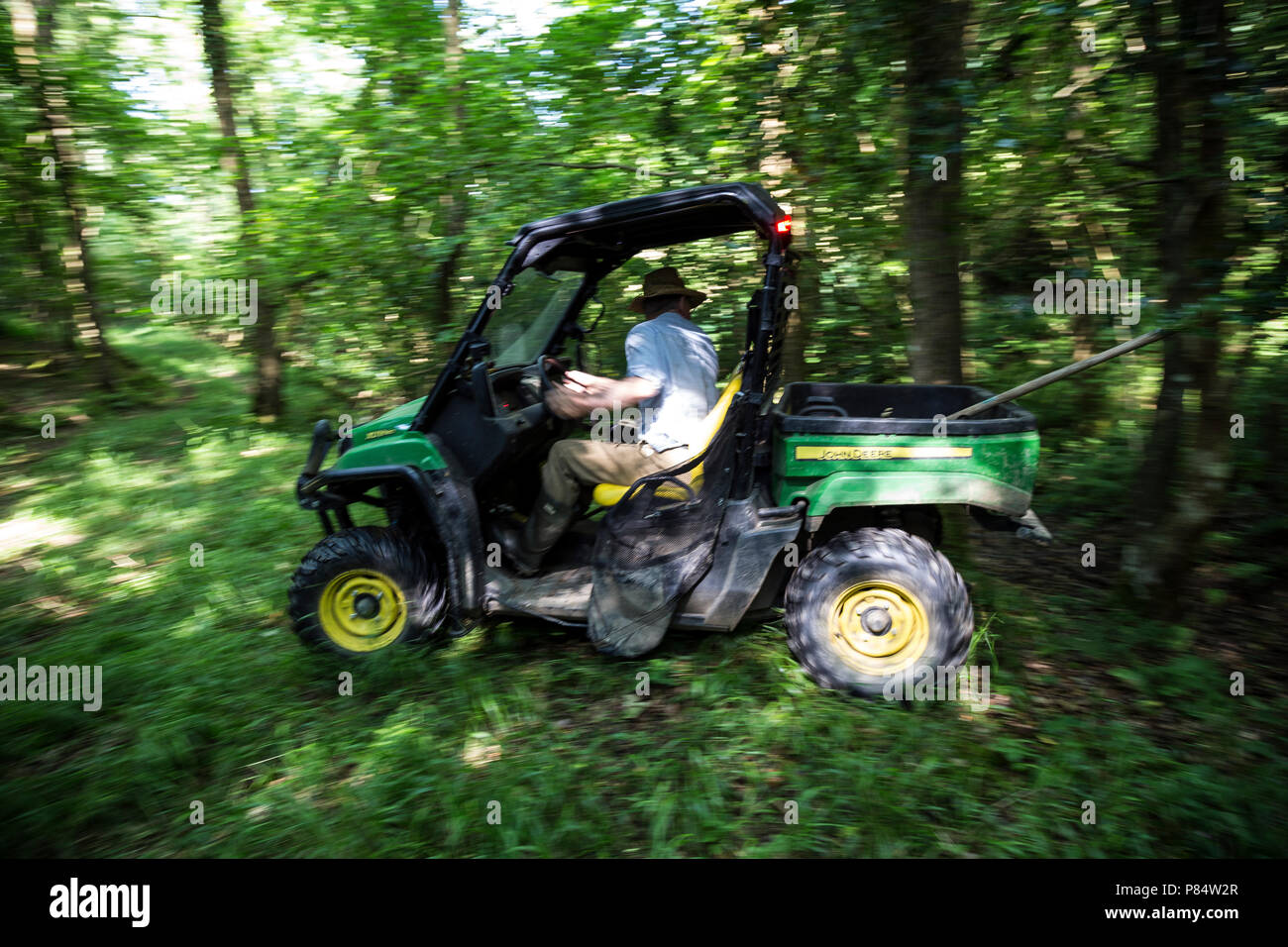 Cross-over-Nutzfahrzeuge, Gator, voll gekapselte, CVT-Getriebe, Homologation, John Deere Gators, Nutzfahrzeuge, Cross-Over-Nutzfahrzeuge, Jo Stockfoto