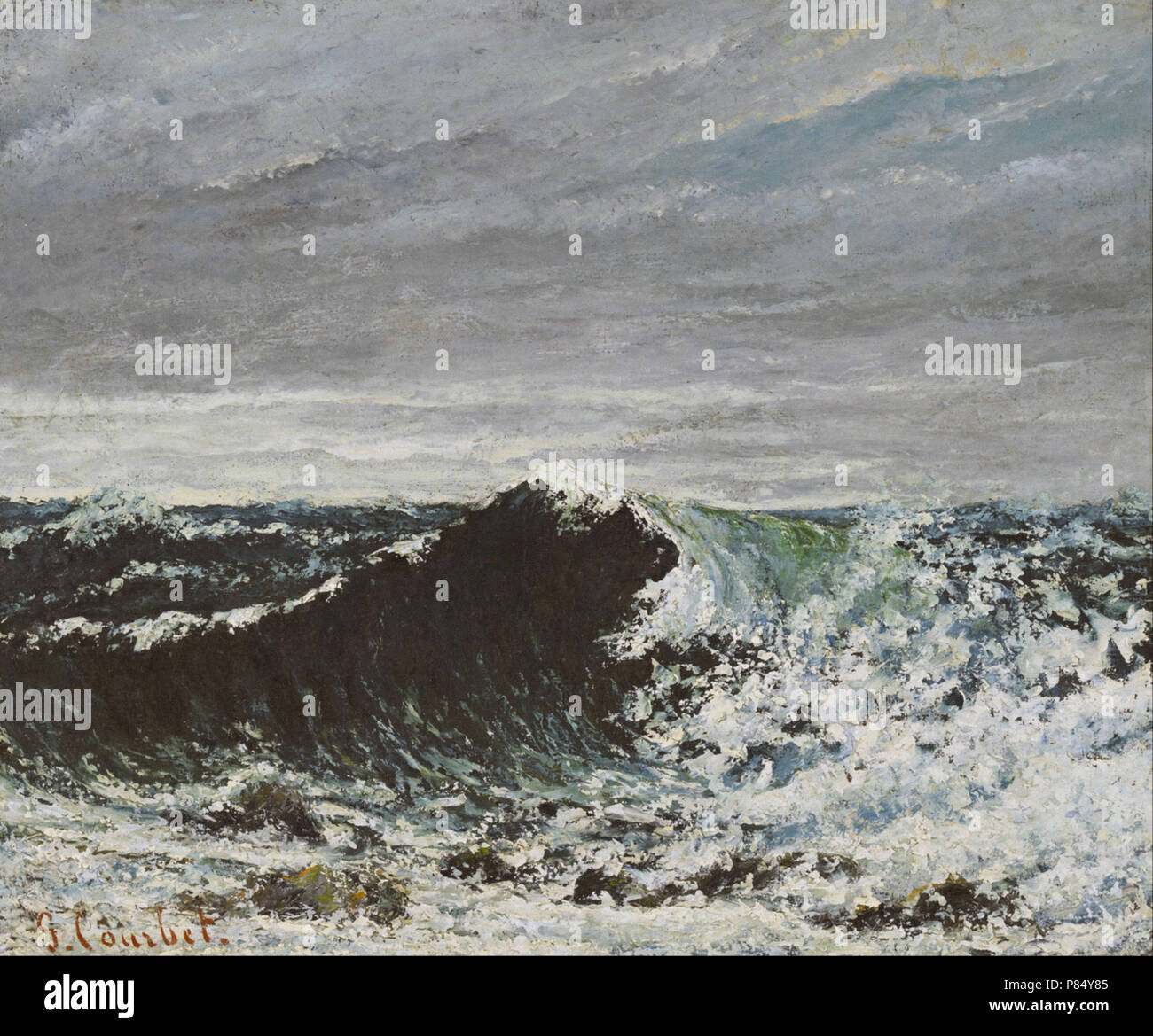 Courbet Gustave - die Welle Stockfoto