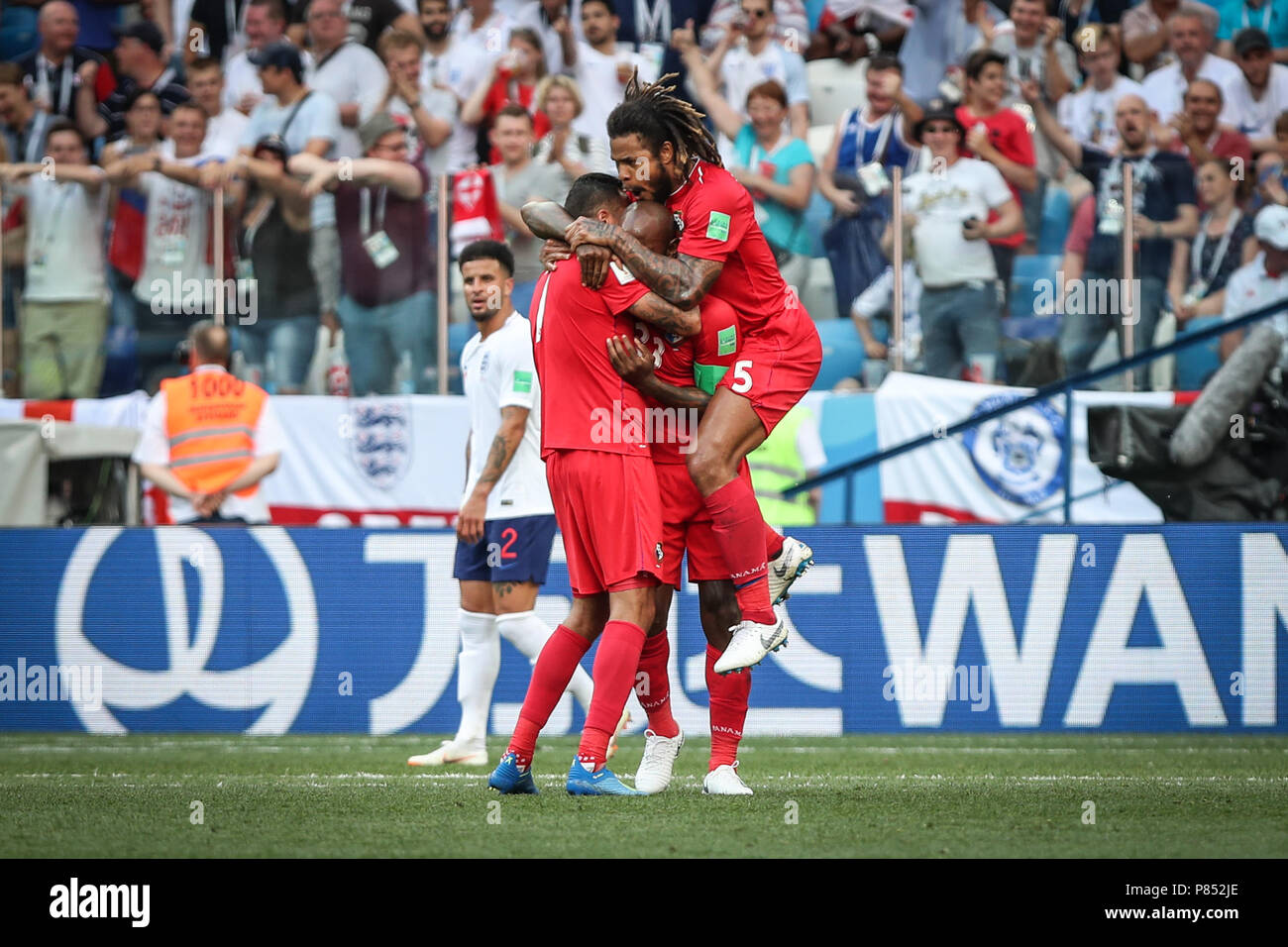 Durante jogo entre INGLATERRA X PANAMÁ válida Pela 2 ª rodada do Grupo G da Copa do Mundo de 2018, No realizada Estádio de Níjni Nowgorod, na Rússia, na tarde deste Domingo (24/06) Stockfoto