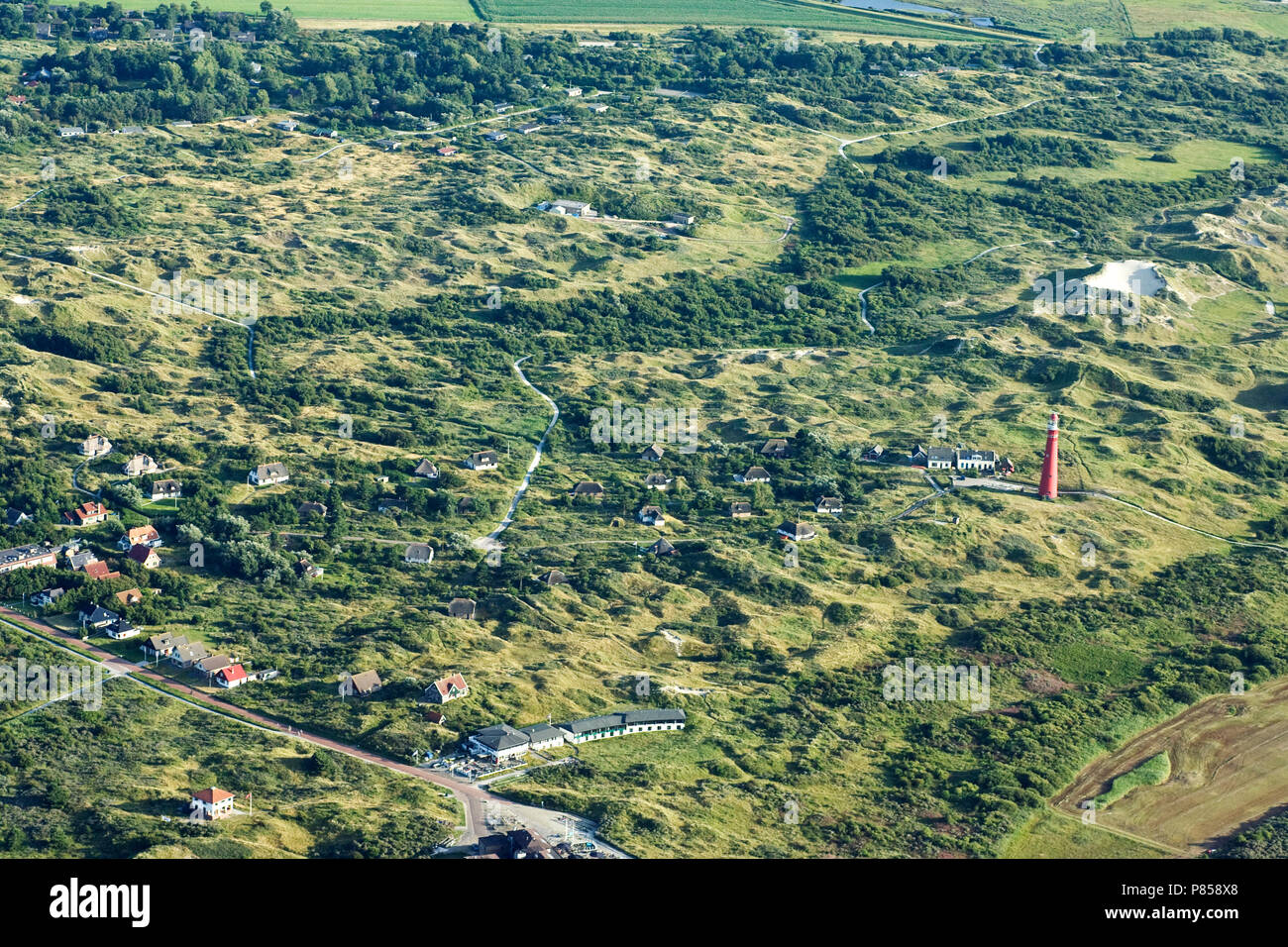 Luchtfoto van Schiermonnikoog; Luftbild von Schiermonnikoog Stockfoto