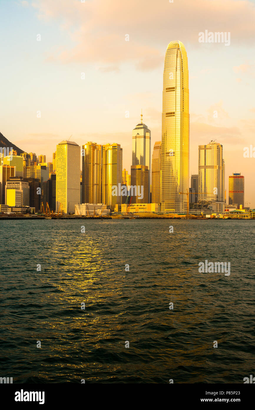 Skyline von Gebäuden bei Chung Wan, Hong Kong Island, Hong Kong, China Stockfoto