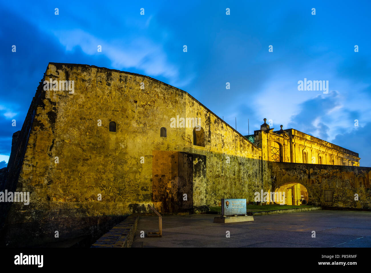 Die Burg San Cristóbal, San Juan National Historic Site, Old San Juan, Puerto Rico Stockfoto
